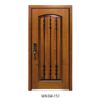 Конкурсная стальная деревянная дверь (WX-SW-151)